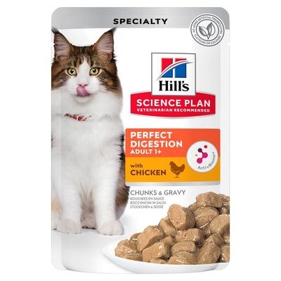 Hill's Science Plan Adult Perfect Digestion con Pollo Alimento umido gatti 12 x 85 g