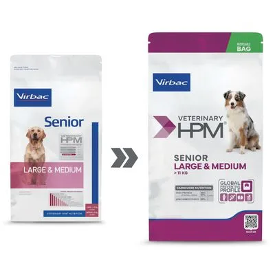 Virbac Veterinary HPM Senior Hond Groot & Medium - 12 kg