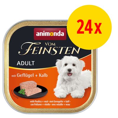 Sparepakke: 24 x 150 g Animonda vom Feinsten Mix: 2 varianter, Adult kornfri