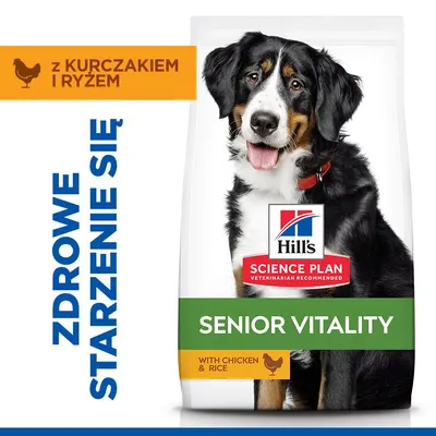 Hill's Science Plan Senior Vitality Mature Adult 6+ Large, z kurczakiem - 14 kg