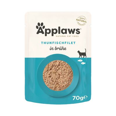 Sparpaket Applaws Cat Natural in Brühe 48 x 70 g Thunfischfilet