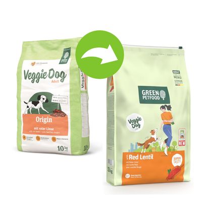 Green Petfood Veggie Dog mit Roter Linse