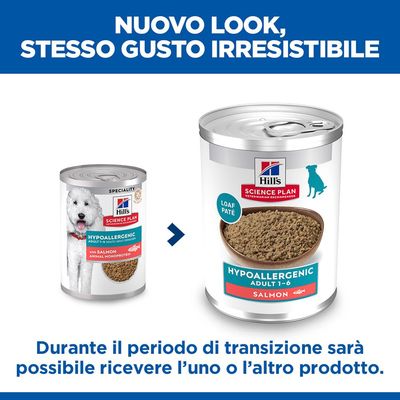 Hill's Science Plan Adult Hypoallergenic con Salmone umido cane