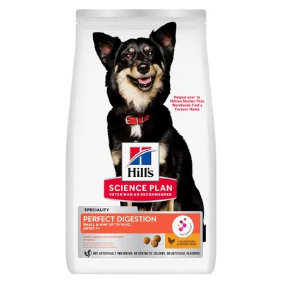 Hill's Science Plan Perfect Digestion Adult 1+ Small & Mini csirke & barna rizs