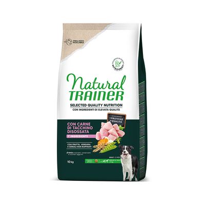 Natural Trainer Hundefutter, 2,5kg, mit entbeintem Truthahnfleisch, Obst, Gemüse und unraffinierten Getreiden. Ohne Farbstoffe, Konservierungsstoffe oder zugesetzten Zucker.
