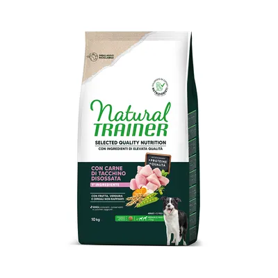 Natural Trainer Selected Quality Nutrition Adult Medium & Maxi Kalkoen - Dubbelpak: 2 x 10 kg