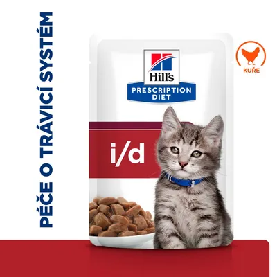 Hill's Prescription Diet i/d Digestive Care Kitten kuřecí v omáčce - výhodné balení: 24 x 85 g