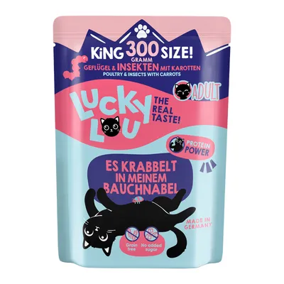 Výhodné balenie Lucky Lou Adult 2 x 300 g - hydinové a hmyz