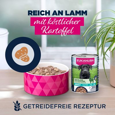 Eukanuba Adult Reich an Lamm mit Kartoffeln