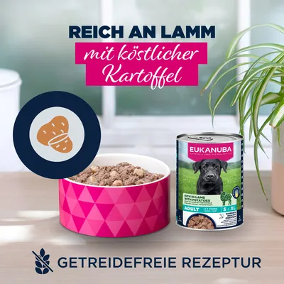 Eukanuba Adult Reich an Lamm mit Kartoffeln Eukanuba Adult Reich an Lamm mit Kartoffeln