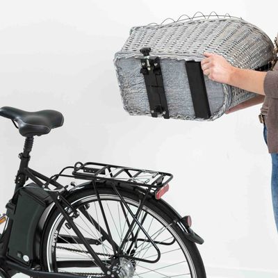 Trixie Fahrradkorb mit Gitter für Gepäckträger - L 35 x B 49 x H 55 cm