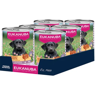 Eukanuba Puppy Rich in Turkey with Carrots - 6 x 400 g
