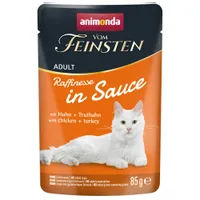 animonda vom Feinsten Adult Raffinesse in Salsa 24 x 85 g - con Pollo & Tacchino