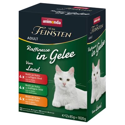 animonda Vom Feinsten Adult Raffinesse in Gelee 24 x 85 g Mix Varietäten vom Land (3 Sorten gemischt)