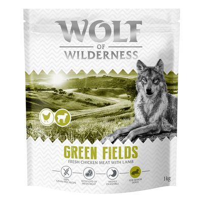 Wolf of Wilderness Senior Green Fields hondenvoer, 100% graanvrije receptuur, met extra veel vers vlees, hoge verantwoordelijkheid. Voor alle rassen en maten.