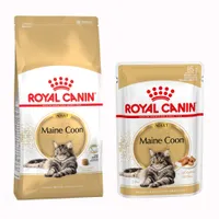 Zestaw Royal Canin Breed, 4 kg + 12 x 85 g karmy mokrej Royal Canin - Maine Coon Adult + Breed Maine Coon, 12 x 85 g