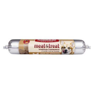 Fleischeslust meat & treat Trainingswurst Huhn mit körnigem Frischkäse 80 g