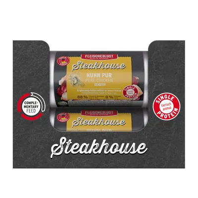 Fleischeslust Steakhouse Sensitive 12 x 500 g - Csirke pur
