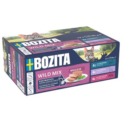Bozita Mousse 12 x 85 g Mixed Wild (3 Sorten gemischt)