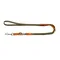HUNTER Verstellbare Führleine Wolmar BioThane® x Leder, khaki/orange 200 cm lang, 19 mm breit