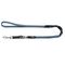 HUNTER Verstellbare Leine Wolmar - BioThane® x Leder, blaugrau/schwarz 200 cm lang, 19 mm breit