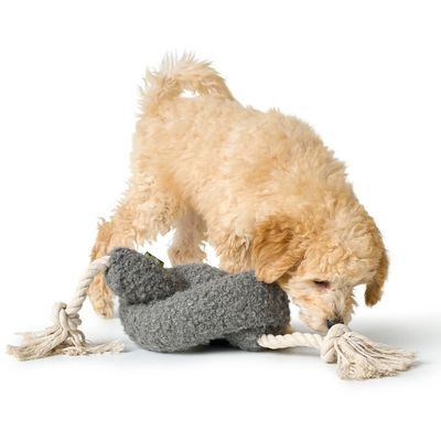 Hunter hundeleketøy Madrid med tau, grå