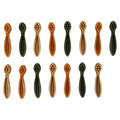 Brosse à dents Flamingo Veggie Mix - 120 g (15 pièces, 7,5 cm)