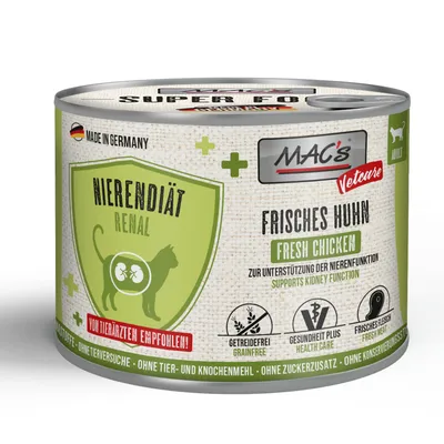 Ekonomipack: MAC's CAT Vetcare Kidney Diet 24 x 200 g - Nötkött & kalkon
