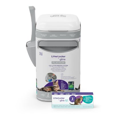 LitterLocker by Litter Genie® Platinum koš na likvidaci kočičího steliva LitterLocker® Platinum, bílý (včetně jedné kazety)