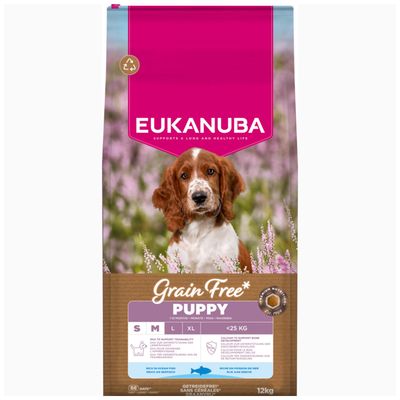 Eukanuba Grain Free Puppy Small & Medium Breed Sea Fish Ekonomipack: 2 x 12 kg
