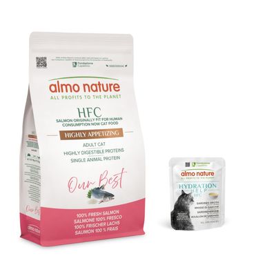 1,2 kg Almo Nature HFC + 6 x 50 g Hydration Help på kjøpet!