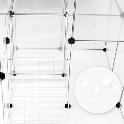 Lionto utehage i plast över 2 våningar - L 147 x B 75 x H 92 cm