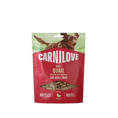 Carnilove Hond Soft Snack Voordeelpak: 2 x 200 g kwartel met oregano