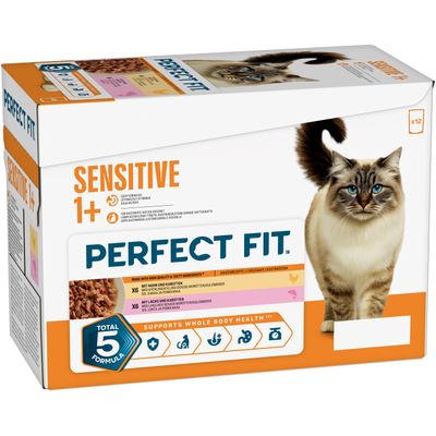 Perfect Fit Sensitive 1+ Huhn & Lachs (12 x 85 g)