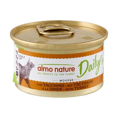 Almo Nature Daily Menu 6 x 85g - cat wet food - Mousse with Turkey