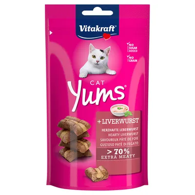 Vitakraft Cat Yums - Lebărvurst (3 x 40 g)