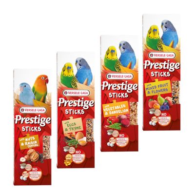 Pacco misto Versele-Laga Prestige Sticks Cocorite 4 x 2 Stick (240 g)