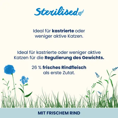 Almo Nature Functional Sterilised Cat Rind & Reis - Sparpaket: 2 x 2 kg