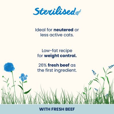 Almo Nature Functional Sterilised Cat hovädzie a ryža