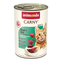 Ekonomično pakiranje animonda Carny Adult 12 x 400 g - Govedina, srnetina i brusnica