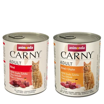 animonda Carny Adult 24 x 800 g Umido per gatto - Mix Manzo, Manzo e Pollo