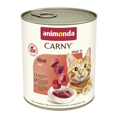 Lot animonda Carny Adult 12 x 800 g pour chat bœuf