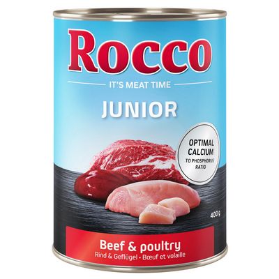 Rocco Junior 6 x 400g Poultry with Beef