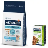 Advance Trockenfutter + passender Snack gratis! - Maxi Puppy Protect 12 kg + Dental Care Stick Medium/Maxi 720 g