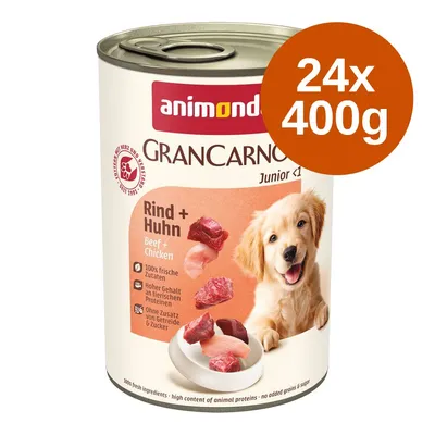 Megapakiet animonda GranCarno Original Junior, 24 x 400 g - Indyk