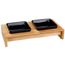 Trixie Napf-Set, Keramik/Holz 2 x 200 ml, L 28 x B 15 x H 6 cm