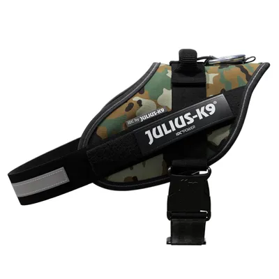 JULIUS-K9 IDC®-Powertuigje - Camouflage - Maat 0: borstomvang 58 - 76 cm