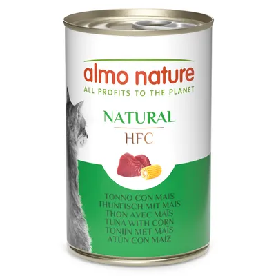 Sparpaket Almo Nature HFC Natural 12 x 140 g - Thunfisch mit Mais