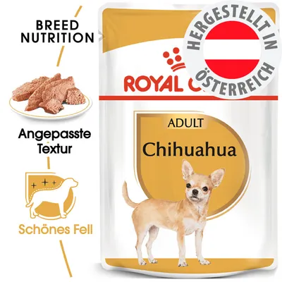 Royal Canin Adult Chihuahua, angepasste Textur, schönes Fell, hergestellt in Österreich, Breed Nutrition.