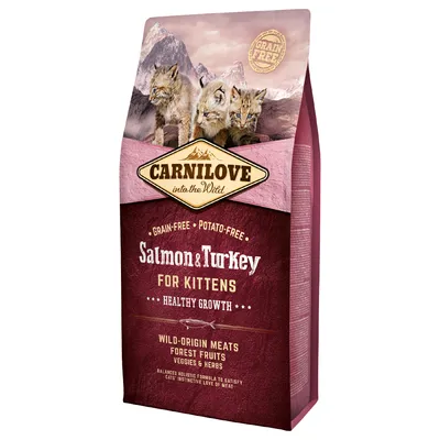 Carnilove Salmon & Turkey for Kittens Healthy Growth Kattenvoer - 2 x 6 kg